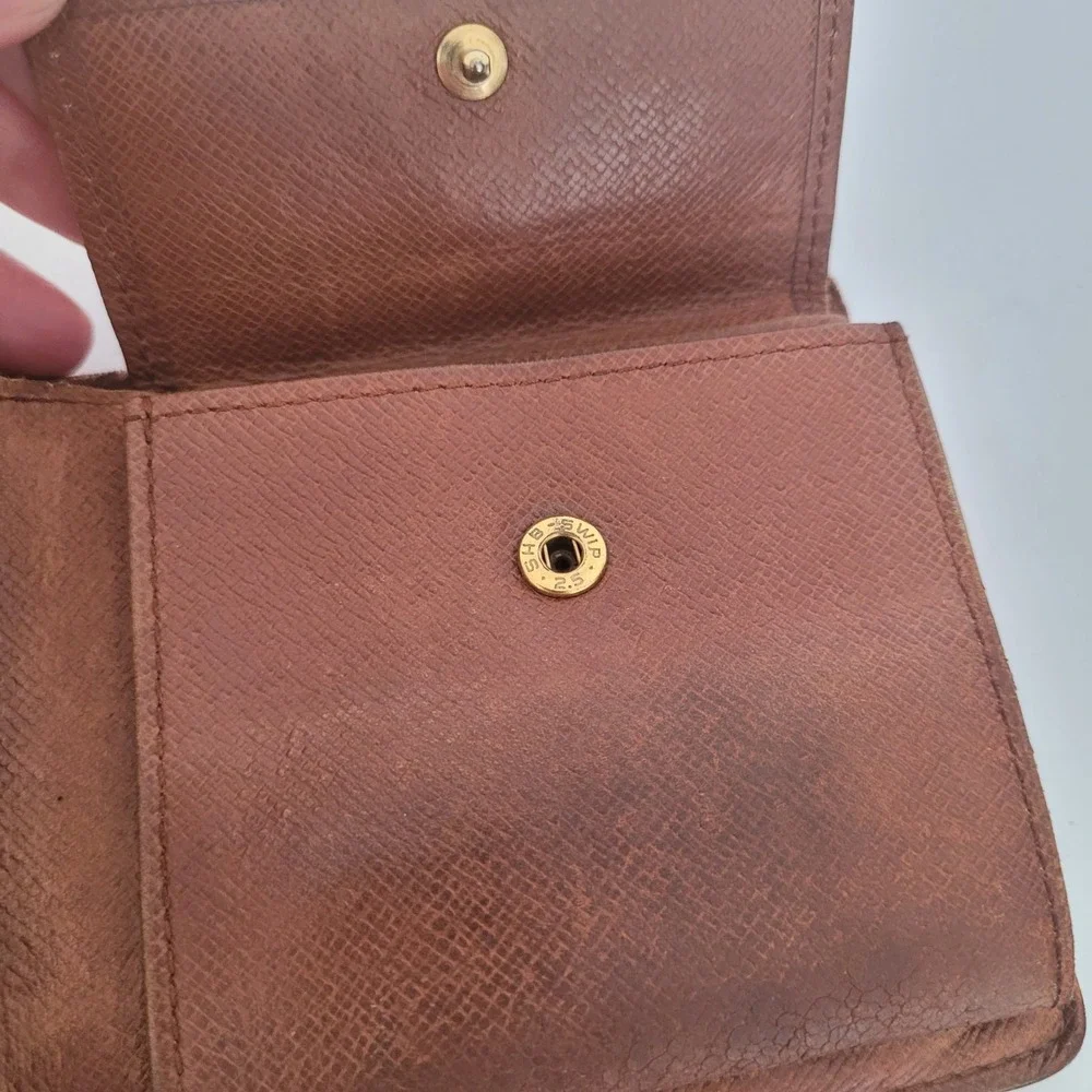 Louis Vuitton Monogram Canvas Bifold Wallet Vintage Brown CA0952 Made in Spain